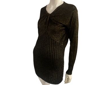 Olsen Collection 80s black and gold knot  front top